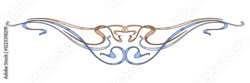 Vignette in art nouveau style. Decorative curl element.