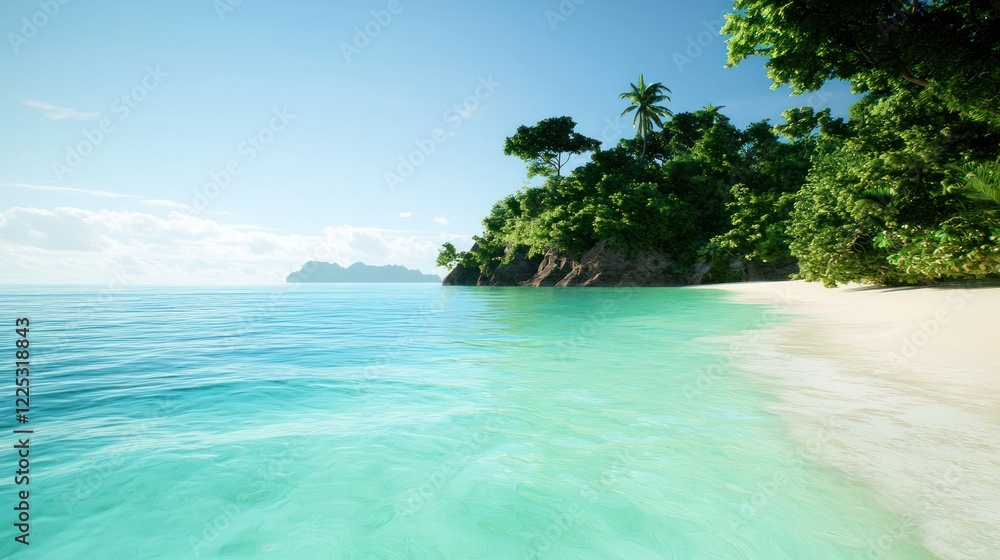 Fototapeta premium Tranquil Tropical Beach Scene