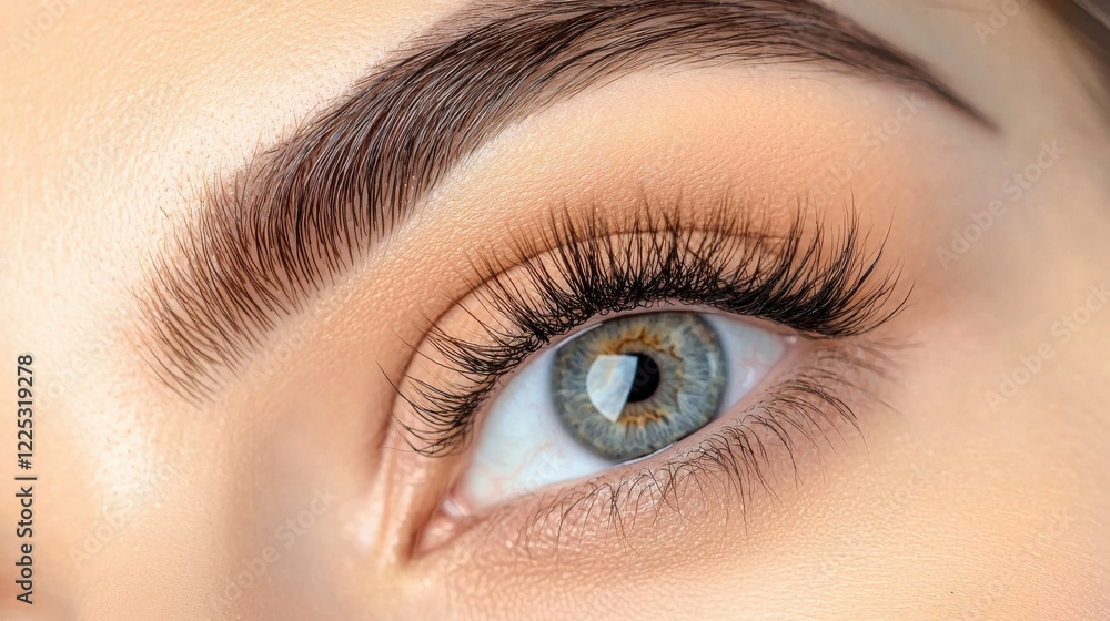 Glamorous Close up of Beautiful Woman s Eye with Dramatic Makeup and Long Eyelashes Glamorous Close up of Beautiful Woman s Eye with Dramatic Makeup and Long Eyelashes