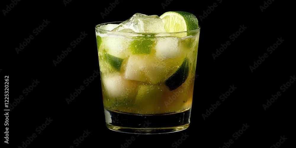 A caipirinha with fresh lime and sugar from Brazil. A caipirinha with fresh lime and sugar from Brazil.