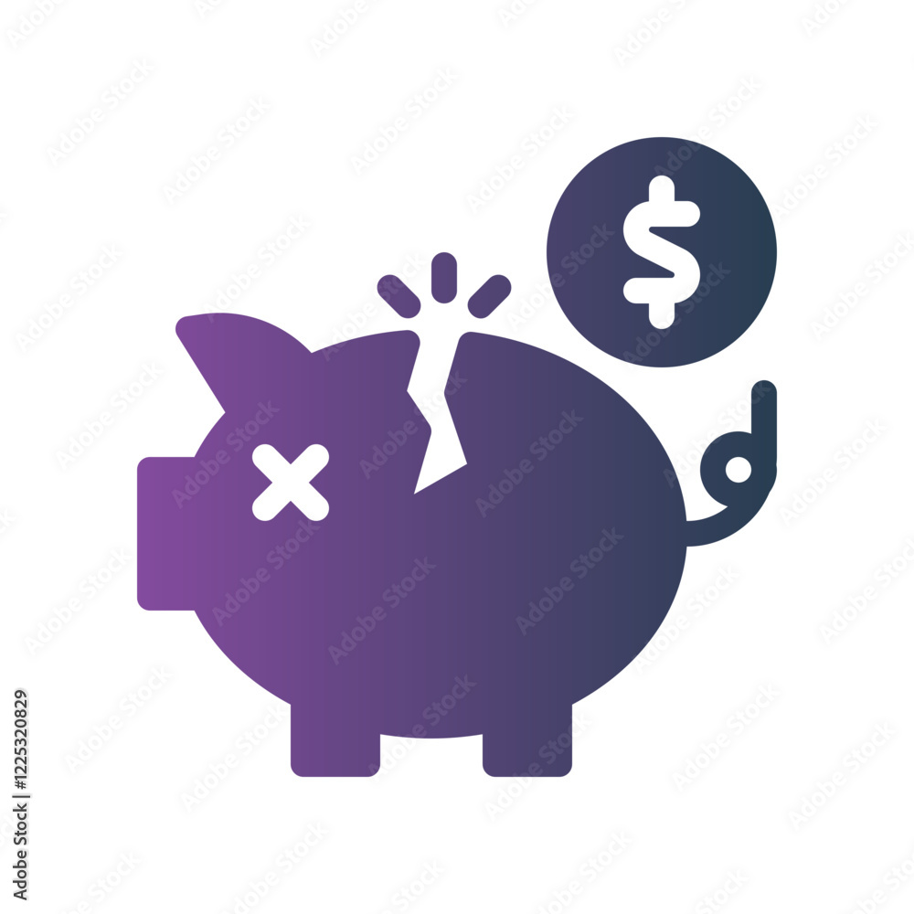 financial freedom flat gradient icon financial freedom flat gradient icon