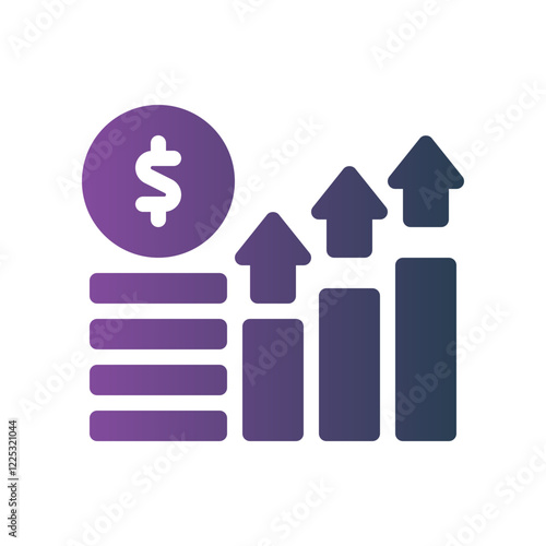 prosperity flat gradient icon