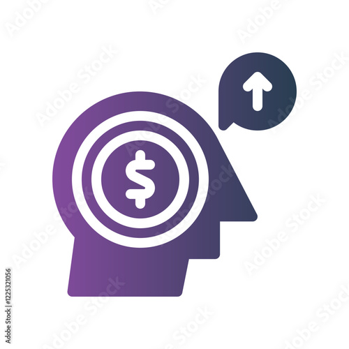 prosperity mindset flat gradient icon
