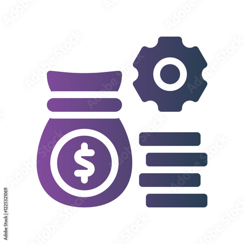 wealth creation flat gradient icon