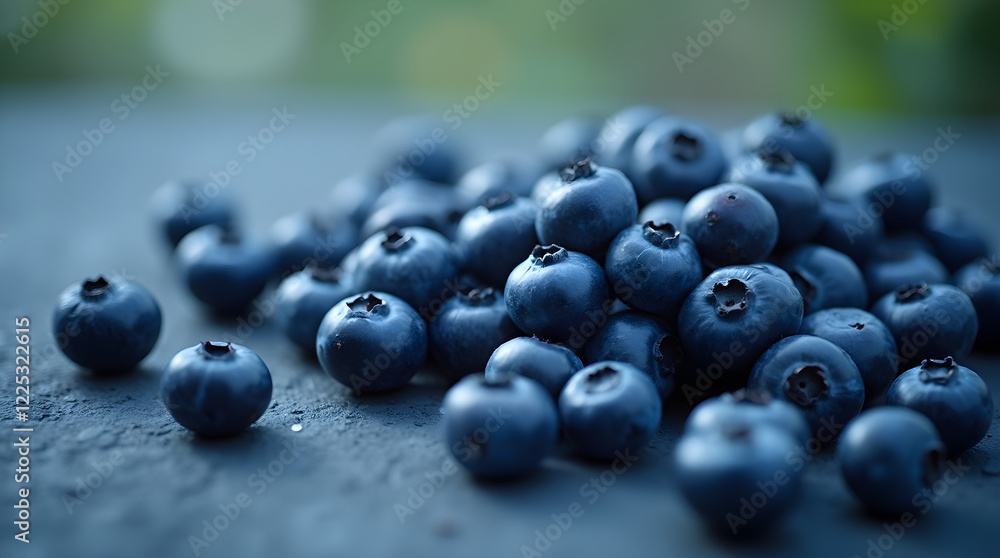 A vibrant close-up of fresh blueberries, piled on a dark surface with a blurred natural background. The deep blue hues and soft textures highlight their juicy ripeness, perfect for healthy snacking. A vibrant close-up of fresh blueberries, piled on a dark surface with a blurred natural background. The deep blue hues and soft textures highlight their juicy ripeness, perfect for healthy snacking.