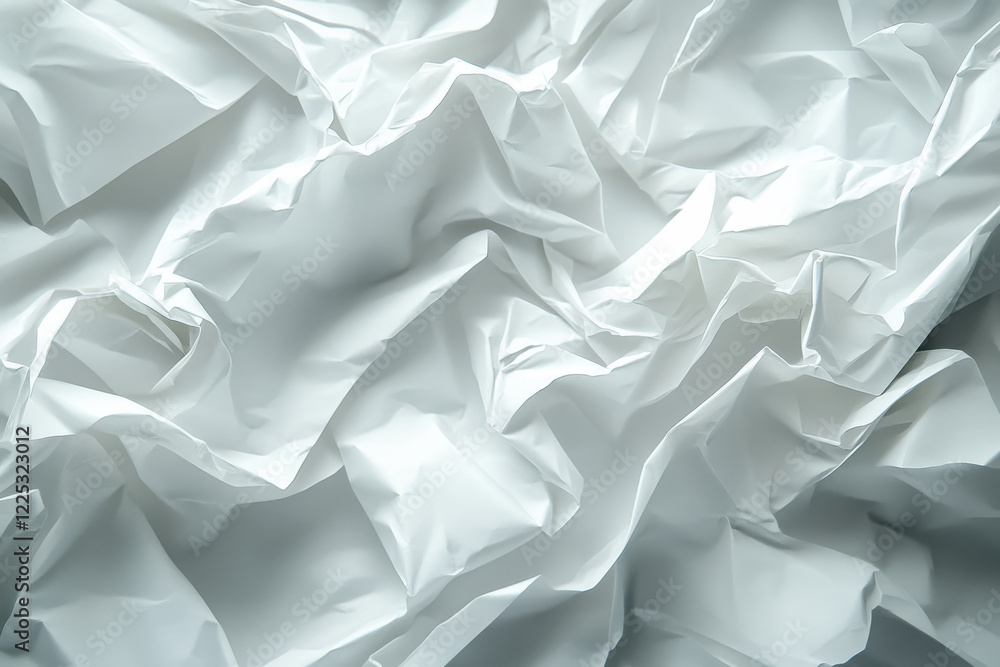 Minimalist Textures of Paper Concept, Crumpled white paper texture creating soft, abstract background Minimalist Textures of Paper Concept, Crumpled white paper texture creating soft, abstract background
