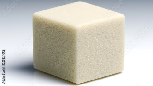 Cream-Colored Porous Cube