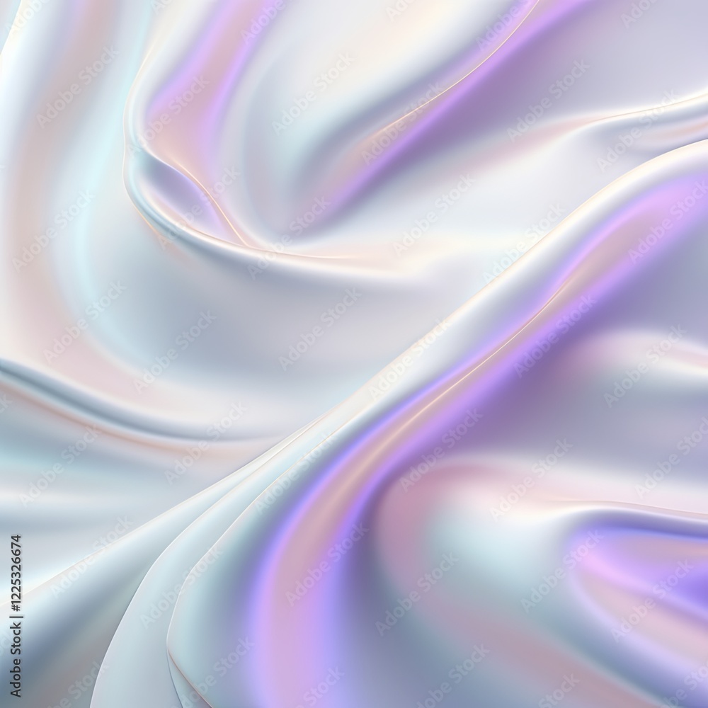 Smooth folds of pearlescent fabric in pastel shades of turquoise and lavender. Abstract soft texture for design and textile backgrounds Smooth folds of pearlescent fabric in pastel shades of turquoise and lavender. Abstract soft texture for design and textile backgrounds