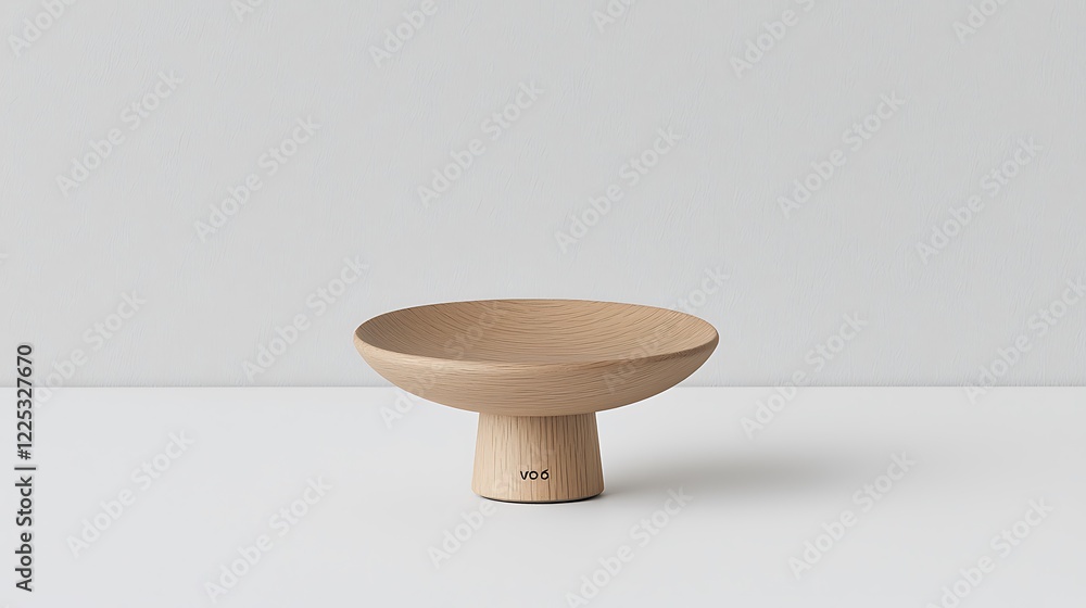 Minimalist Wooden Bowl on Stand Minimalist Wooden Bowl on Stand