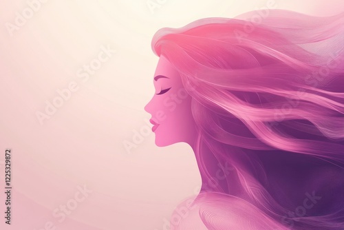 Wallpaper Mural Elegant Abstract Design of a Woman's Profile Torontodigital.ca