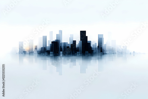 Wallpaper Mural Abstract Cityscape Illustration Torontodigital.ca