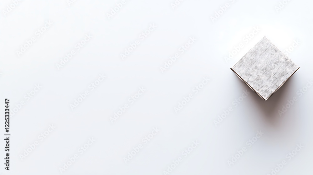 Minimalist White Box on White Background Minimalist White Box on White Background