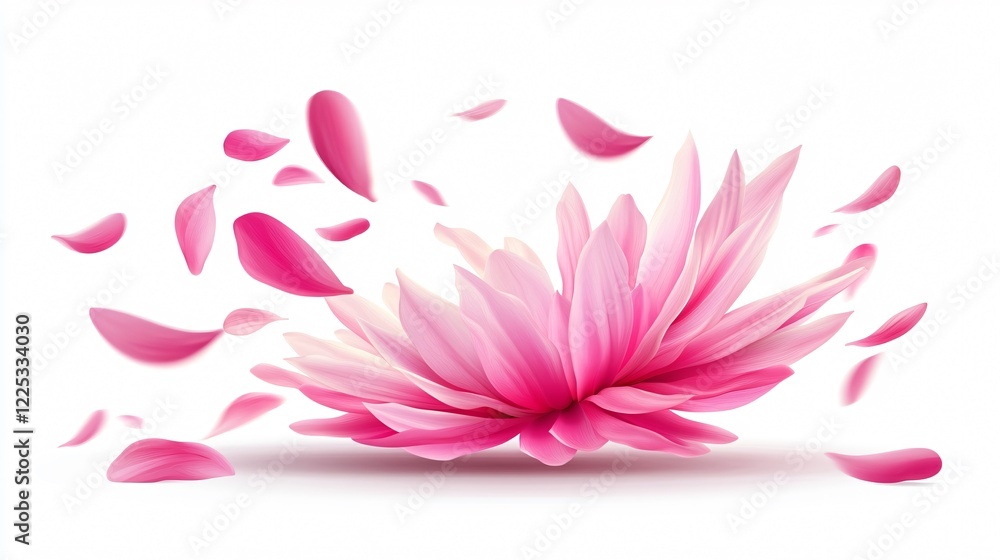 Elegant Falling Pink Petals Overlay on Transparent Background for Creative Design Projects Elegant Falling Pink Petals Overlay on Transparent Background for Creative Design Projects