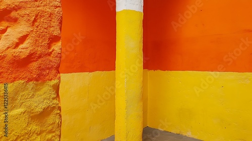 Yellow and Orange Walls Corner Post photo