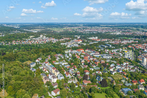 Ulm am Südrand der schwäbischen Alb in Baden-Württemberg im Luftbild photo