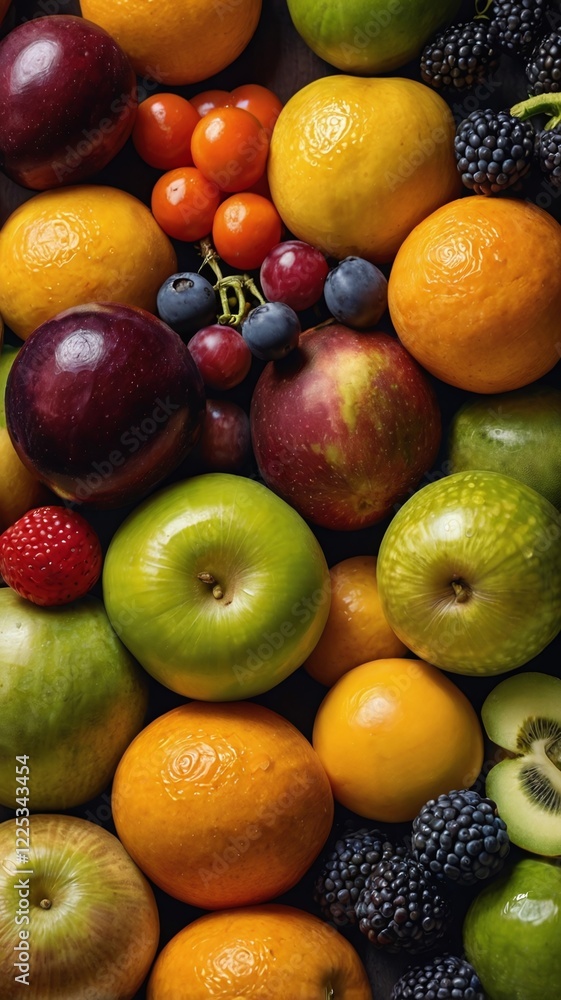 Still life with stacked fruits and vegetables Still life with stacked fruits and vegetables