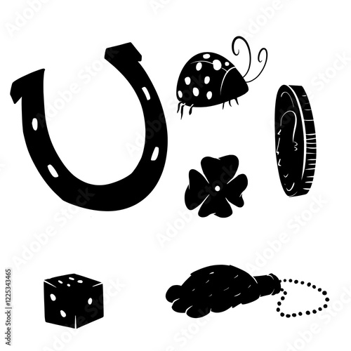 Lucky Charm Vector Illustration Set