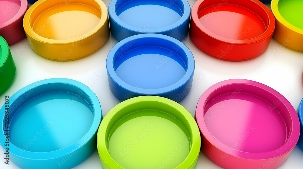 Colorful 3D Abstract Background Cylinders Colorful 3D Abstract Background Cylinders