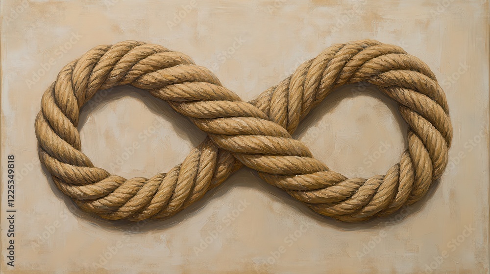 Obraz premium Infinity Symbol in Twisted Rope Design