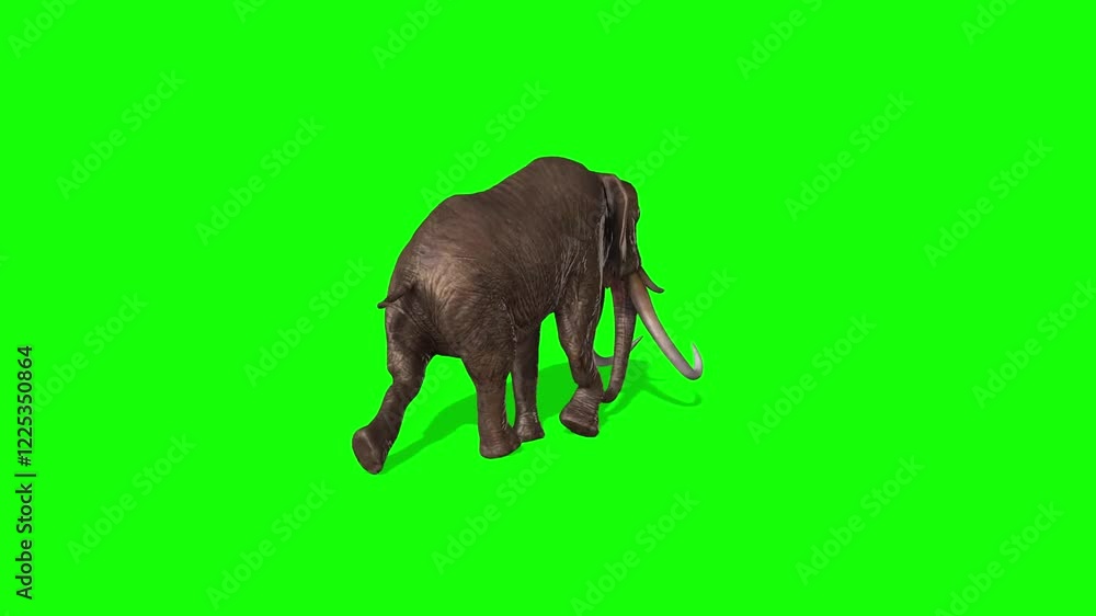 Elephant Running On Green Screen 4 Elephant Running On Green Screen 4