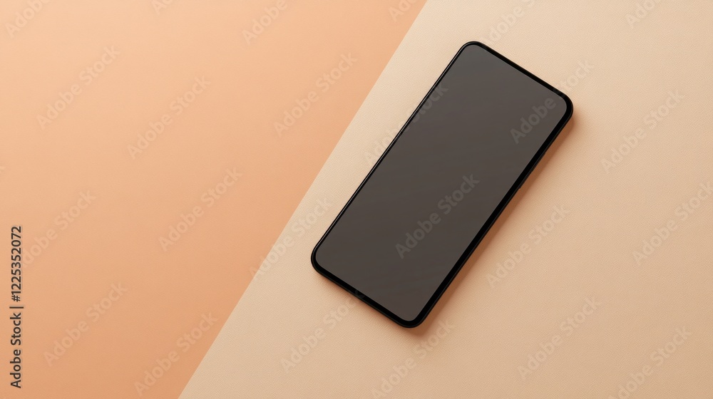 Smartphone on pastel background, mockup, app design Smartphone on pastel background, mockup, app design