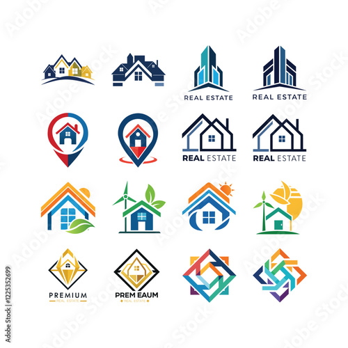 "Set of Real Estate Logos Vector Illustration"

