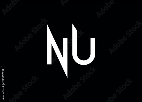 NU logo design vector template design for brand
