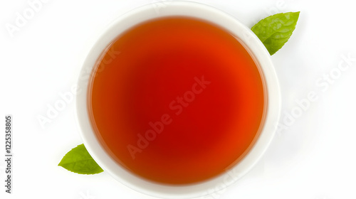 Wallpaper Mural Overhead View of Teacup and Leaves Torontodigital.ca