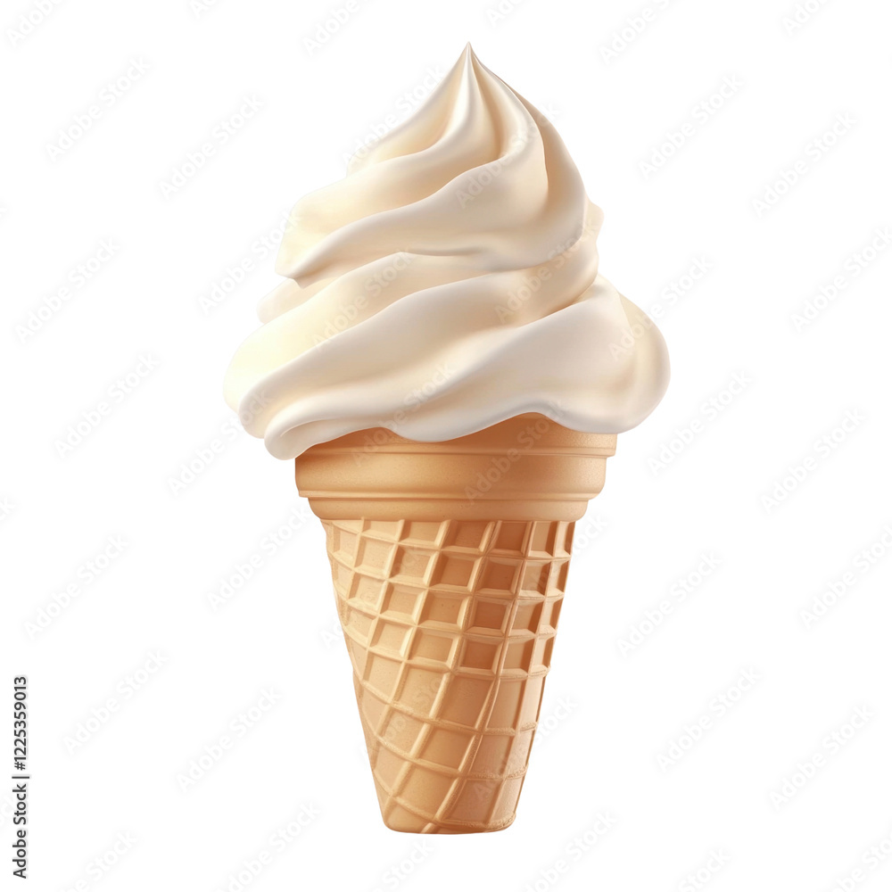 Delicious Soft Serve Ice Cream in a Crispy Cone Delight Delicious Soft Serve Ice Cream in a Crispy Cone Delight