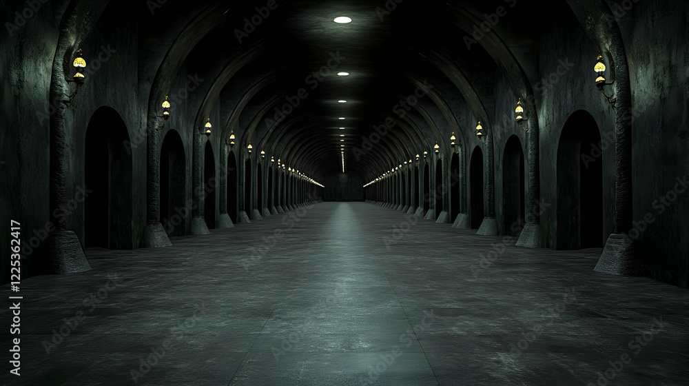 Obraz premium Dark Archway 3D Background
