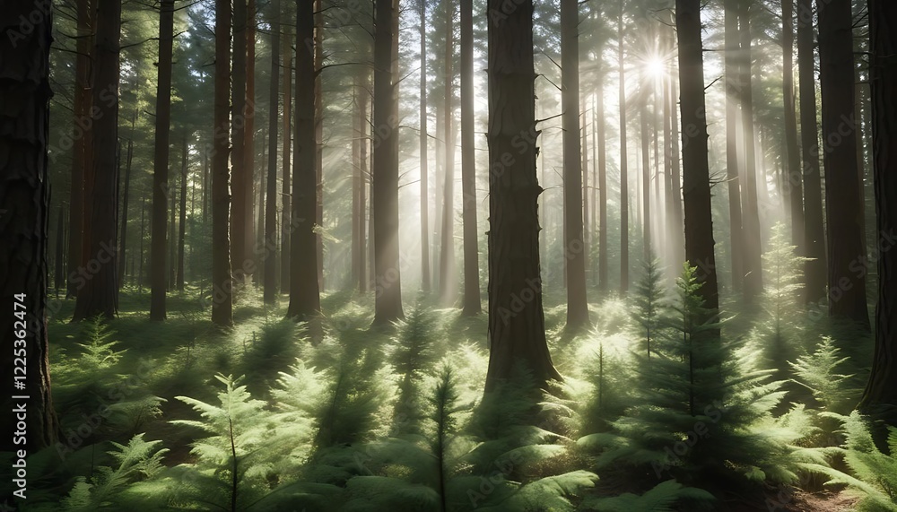 Obraz premium Forest image background and copy space