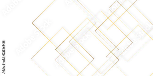 abstract luxury concept with thin gold lines patterns over a white background. contemporary abstract layout with subtle gold accents emphasizing the geometric rectangular shapes.