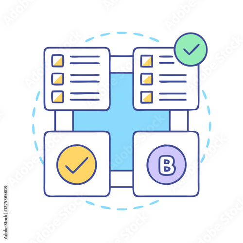 a b testing icon, a b testing vector illustration-simple illustration of a b testing, perfect for a b testing logos and icons