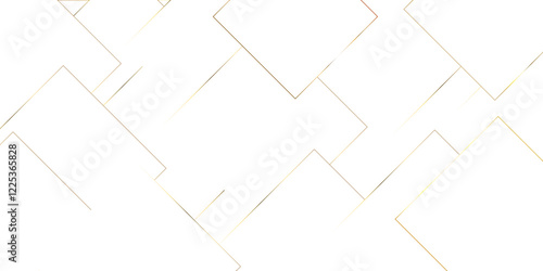 Abstract white and gold rectangle patterns. refined geometric background with gold-outlined patterns on a white canvas. sophisticated abstract backdrop.