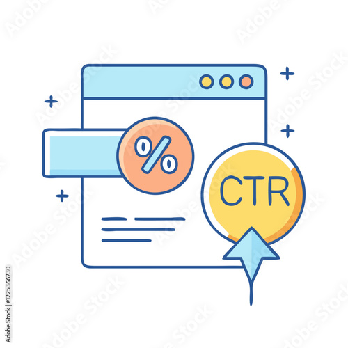 click through rate ctr icon, click through rate ctr vector illustration-simple illustration of click through rate ctr, perfect for click through rate ctr logos and icons