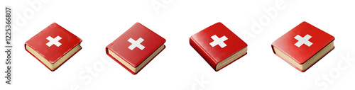 CPR trainig book isolated on a transparent background photo