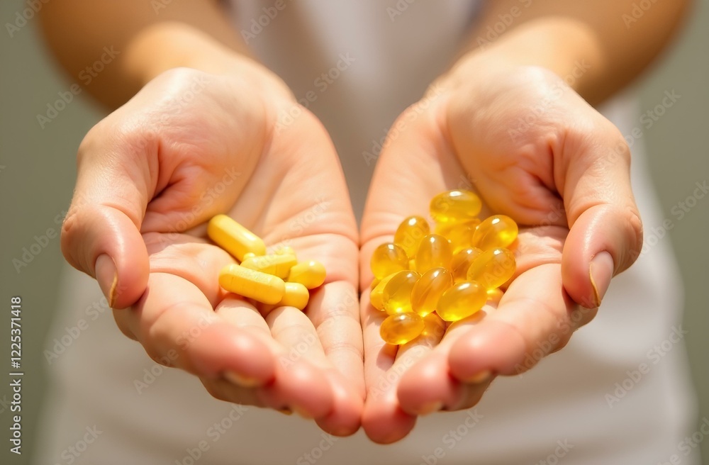 Vitamins and minerals on the palms Vitamins and minerals on the palms