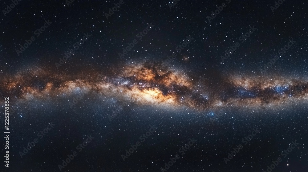 Fototapeta premium A starry night sky, showcasing the Milky Way in space photography.