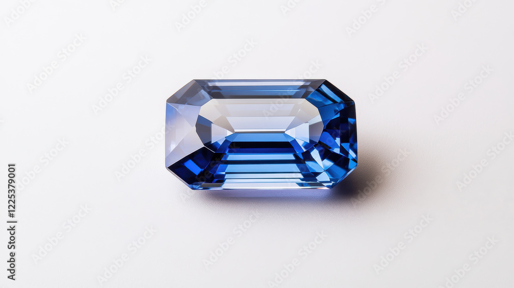 Brilliant Blue Sapphire: A mesmerizing blue sapphire gemstone, cut in an emerald shape, shimmers with brilliance and captures the essence of elegance and luxury. Brilliant Blue Sapphire: A mesmerizing blue sapphire gemstone, cut in an emerald shape, shimmers with brilliance and captures the essence of elegance and luxury.