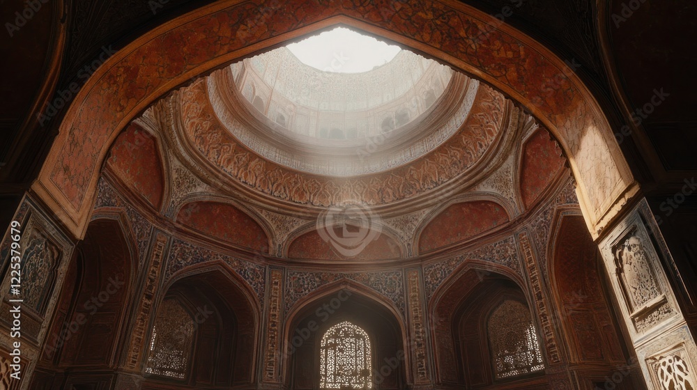 Obraz premium Ornate Interior Dome Architectural Detailing Ancient Structure