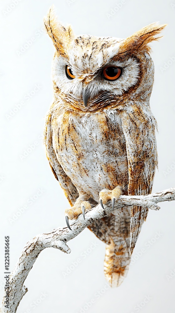 Obraz premium Night Owl with Illuminated Plumage photo