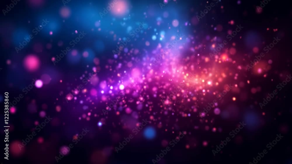 Colorful cosmic particles dance in space. Mesmerizing galaxy-inspired animation with vibrant blues, purples, and pinks. Dreamy abstract background for visual effects Colorful cosmic particles dance in space. Mesmerizing galaxy-inspired animation with vibrant blues, purples, and pinks. Dreamy abstract background for visual effects