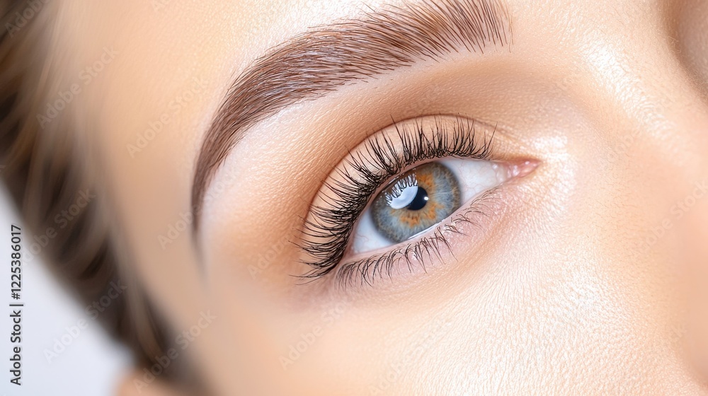 Mesmerizing Close up of Elegant Woman s Eye with Flawless Makeup and Lashes Mesmerizing Close up of Elegant Woman s Eye with Flawless Makeup and Lashes