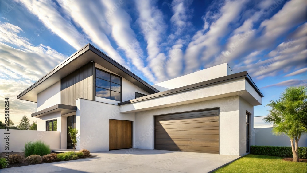 Modern Architectural Design of a Contemporary Home with Attached Garage Modern Architectural Design of a Contemporary Home with Attached Garage