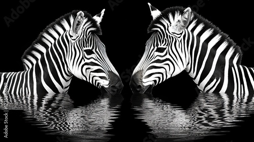 Zebras - Beautiful images of zebras grazing in African savannahs, highlighting their striking black-and-white stripes and social behavior within their herds