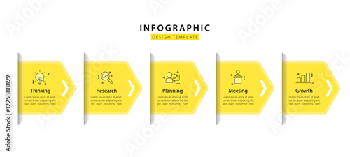 Timeline Creator infographic template. 5 Step timeline journey, calendar Flat simple infographics design template. presentation graph. Business concept with 5 options, gantt vector illustration.