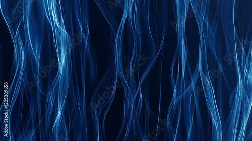 Abstract Blue Flowing Lines Background