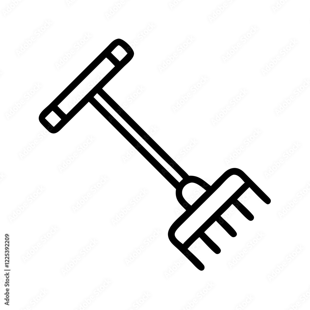 Rake icon black vector Rake icon black vector