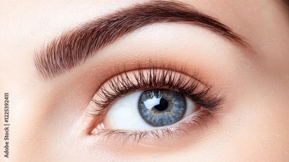 Captivating Close up of a Striking Female Eye with Flawless Skin and Elegant Makeup Captivating Close up of a Striking Female Eye with Flawless Skin and Elegant Makeup