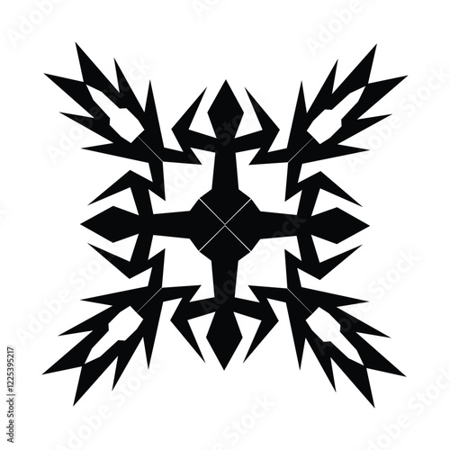 Geometric Black and White Pattern